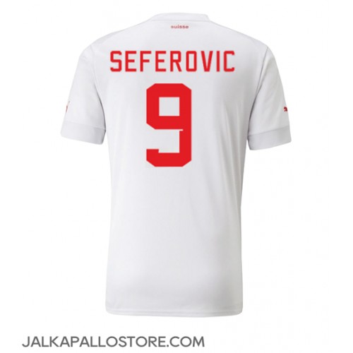 Sveitsi Haris Seferovic #9 Vieraspaita MM-kisat 2022 Lyhythihainen